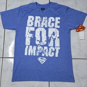 Superman Shirt "Brace for Impact" Athletic style quick dry